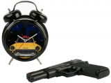 Wanted Alarm Clock Shoot The Taxi W. Gun Remote Metal