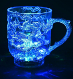 Water Liquid Activated Light Cup Dragon Painted Plastic Cups Mug Color Change Flash blinking Light