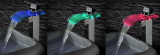 Water Power Waterfall Tub Bathroom Vessel Sink Faucet with LED Color Changing Lights