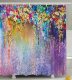 Watercolor Flower Home Decor Shower Curtain