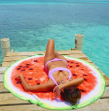 Watermelon Round Beach Towel