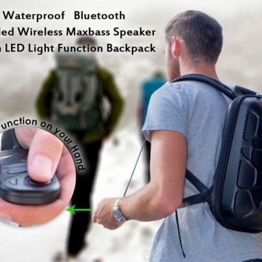 Waterproof Lightweight Bluetooth Enabled Wireless Maxbass Speaker LED Light Backpack