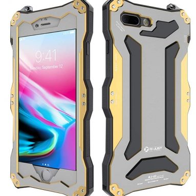 Waterproof Shockproof Metal Aluminum Gorilla Glass Case For Apple iPhone 8 Plus – Golden