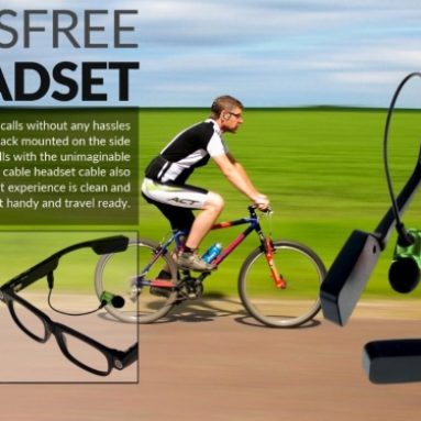 Wearable Video Camera Glasses with Bluetooth Headset and Drive Safe Assist