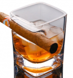 Whiskey Glass With Cigar Holder Fashion Wine Bourbon Brandy Beer Liquor
