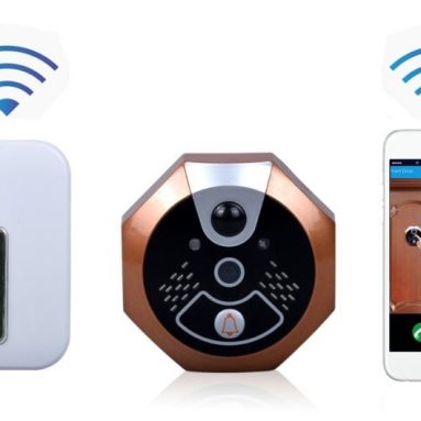 Wi-Fi Enabled Video Doorbell,720P Home Security Door Camera Monitor Intercom System