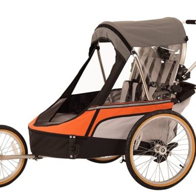 Wike Premium Double 3 in 1 Bicycle Trailer + Strolling + Jogging