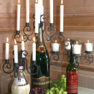 Wine Bottle Candelabra