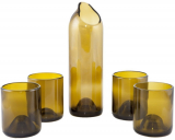 Wine Bottle Carafe Set Olive