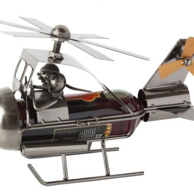 Wine Bottle Holder Couple in Helicopter