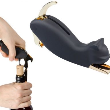 Wine and Bottle Opener 14K Gold Plated Corkscrew & Foil Cutter