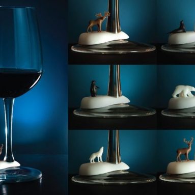 Wine Stem Charms Cool Wine Animal