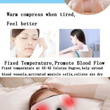 Wireless Air Pressure Vibrating Heating FDA Cleared Eye Massager Eye