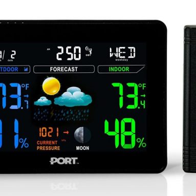 Wireless Color LCD Display Indoor Outdoor Weather Forecast Station with Alarm