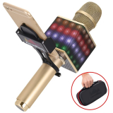 Wireless Portable Karaoke Microphone H8 2.0 with Smartphone holder and LED Lights
