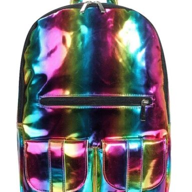 Womens New Fashion Bling Glitter Faux Leather Backpack