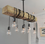 Wood Beam Chandelier