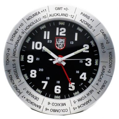 World Time Travel Alarm Clock LWAC.ST Stainless Steel