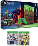 Xbox One S 1TB Limited Edition Minecraft Console with Creeper Controller