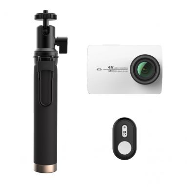 YI 4K Action Camera with Selfie Stick & Bluetooth Remote