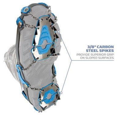 Yaktrax Summit Heavy Duty Traction Cleats with Carbon Steel Spikes for Snow and Ice
