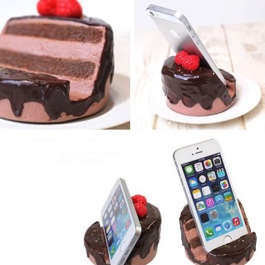 Chocolate cake stand for smartphones