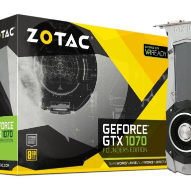 ZOTAC GeForce GTX 1070 Founders Edition Graphics Card