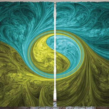 Zen eastern spiral psychedelic figure courtain