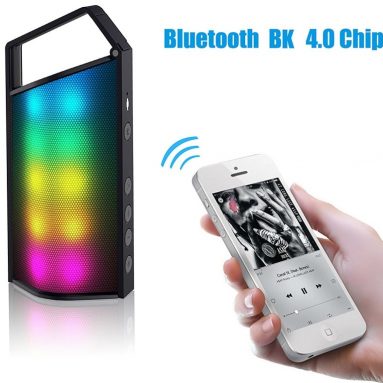 Zhicity Portable Bluetooth Speakers LED TF Card Mini Subwoofer