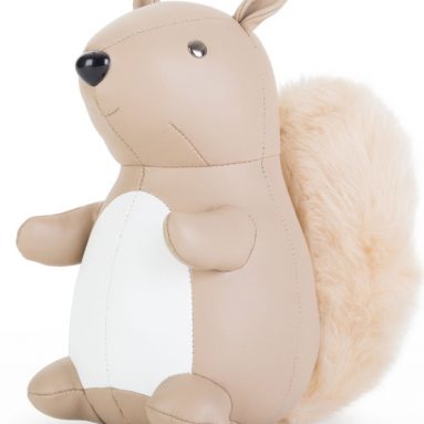 Zuny Squirrel Faux Leather Animal Bookend