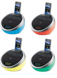 Color Changing Stereo FM Alarm Clock Radio for iPhone/ iPod
