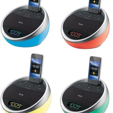 Color Changing Stereo FM Alarm Clock Radio for iPhone/ iPod