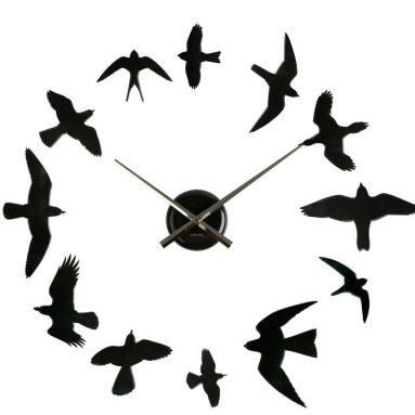 Diy Birds Wall Clock