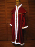 Santa style hooded coat with lighted trim