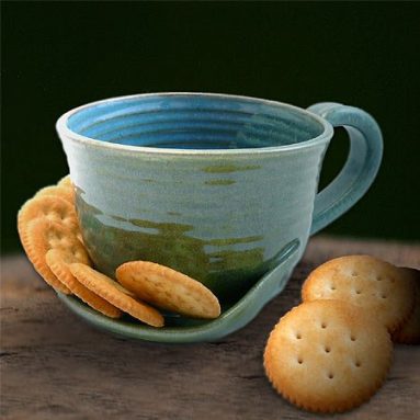 Soup and Crackers Stoneware Pottery Mug