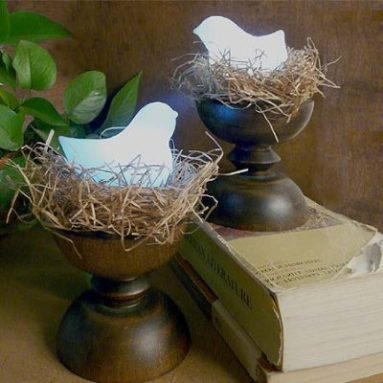 Ambient LED Light Wax Birds