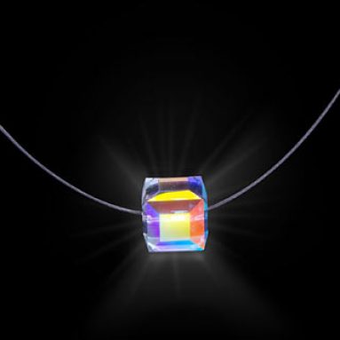 Crystal Cube Firejewel Necklace