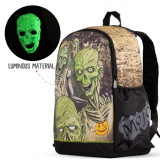 Backpack with Luminous Skulls Studded head