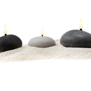 beach rock candles