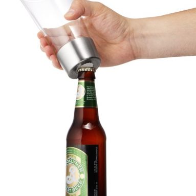 beer opening glass