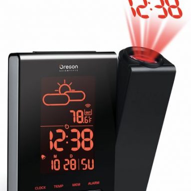 Projection Clock with Dual Time and Weather