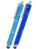 Two Long Gem Covered Stylus Pens