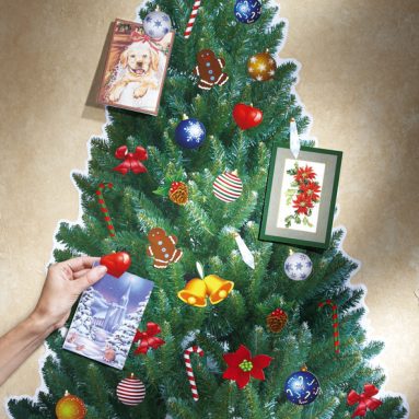 Christmas Card Wall Tree