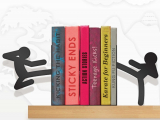 Stickmen Metal Bookends