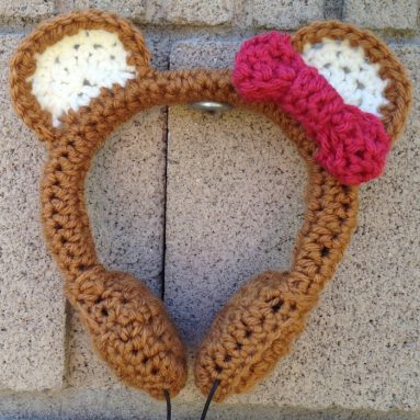 Honey Bear Crocheted Headphones