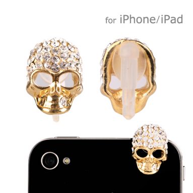 Rhinestone Earphone Jack Accessory