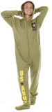 Footed Pajamas U.S. Army Adult Hoodie Footed Pjs