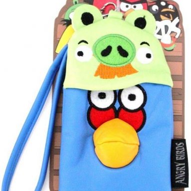 Bird and Green Oink Soft Leather Like Pouch Case