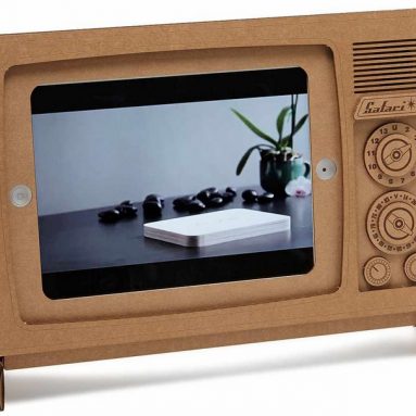 cardboard iPad tv stand