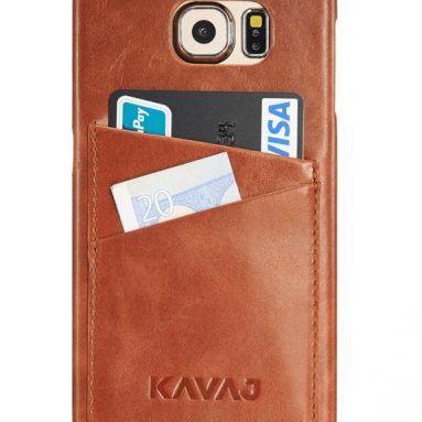 Case cover Tokyo for the Galaxy S6 cognac
